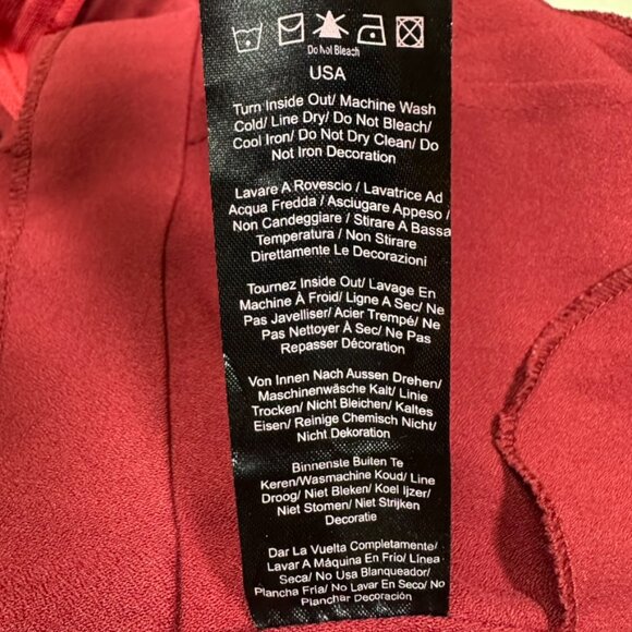 Voodoo Vixen Zoey Wide Leg Jumpsuit Womens XL Maroon Red Holiday Flutter HEMMED - Picture 11 of 16